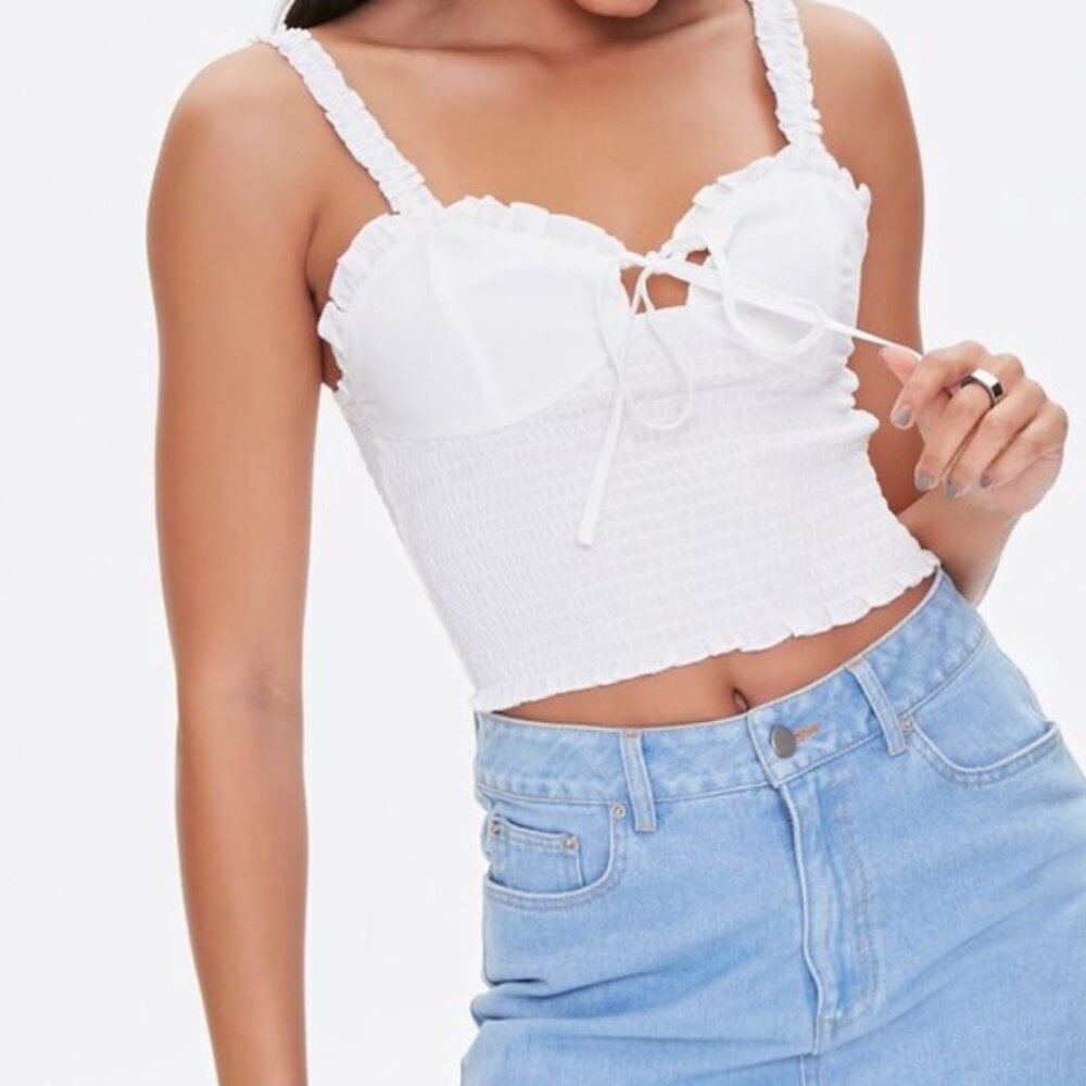 Forever 21 Cottagecore White Crop Top